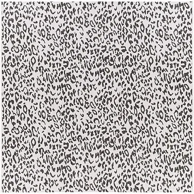 Kirkland's Cauli Black Leopard Print Outdoor Rug