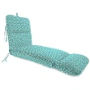 Kirkland's Celestial Teal Geometric Outdoor Chaise Cushion In Green