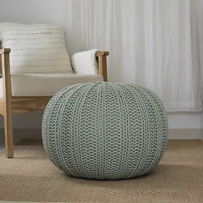 Kirkland's Celtic Dessert Knit Pouf In Green