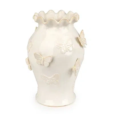Kirkland's Ceramic 3d Butterflies Vase In White