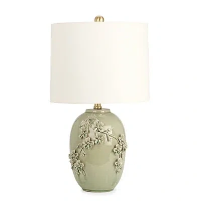 Kirkland's Ceramic 3d Flowers Table Lamp In White
