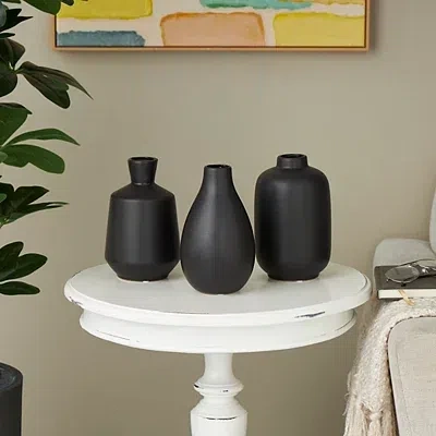 Kirkland's Ceramic Contemporary Vases In Black