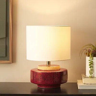 Kirkland's Ceramic Jannie Table Lamp In Red