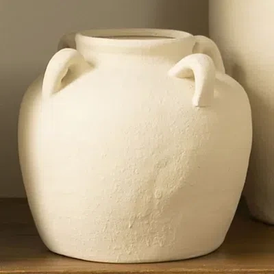Kirkland's Ceramic Jug Vase With Four Handles In White