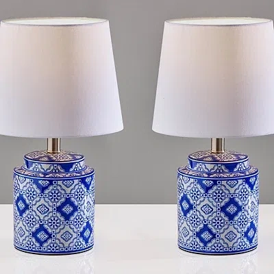 Kirkland's Ceramic Table Lamps In White