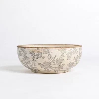 Kirkland's Ceramic Vintage Floral Decorative Bowl In Multi