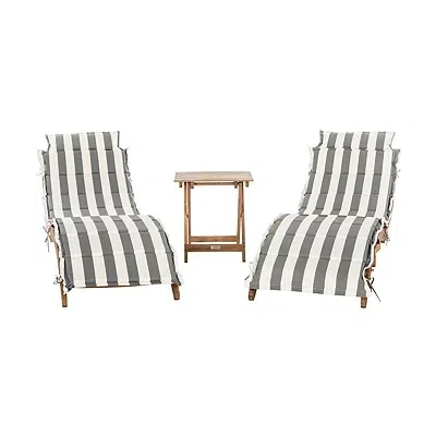 Kirkland's Chaise Set With Striped Cushions In Multi