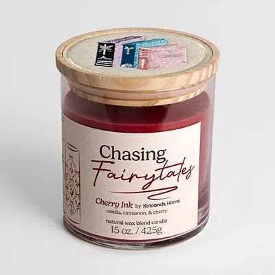 Kirkland's Chasing Fairytales Embroidered Book Jar Candle In Transparent