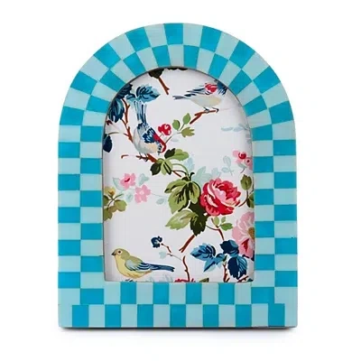 Kirkland's Checkered Arch Picture Frame In Blue
