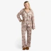 Kirkland's Checkered Espresso Martini Xl Pajama Set In Neutral