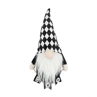 Kirkland's Checkered Halloween Gnome With Boo Banner In Black