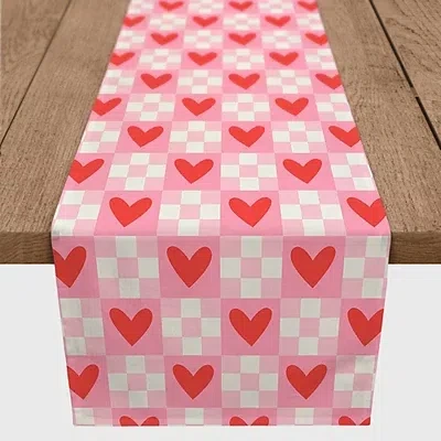 Kirkland's Checkered Heart Table Runner In Multi