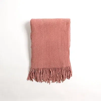 Kirkland's Chenille Ribbed Throw In Pink