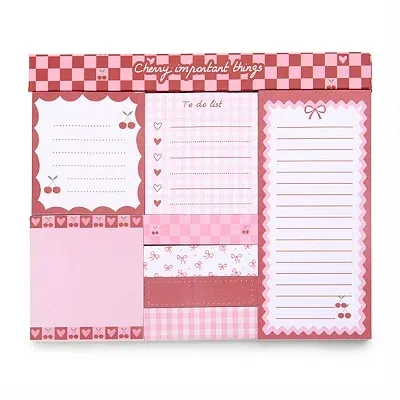 Kirkland's Cherry Berry Bow Sticky Notes Set In Multi