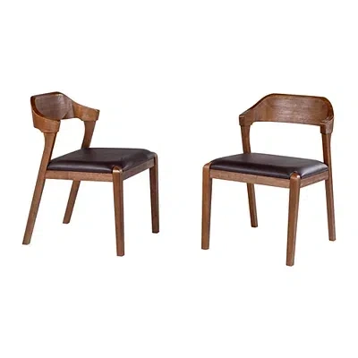 Kirkland's Chestnut Ramus Dining Side Chairs In Brown