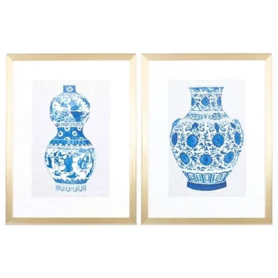 Kirkland's Chinoiserie Vases Ii Framed Art Prints In Multi
