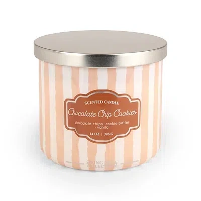 Kirkland's Chocolate Chip Cookies 3-wick Jar Candle In Brown