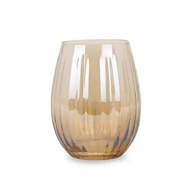 Kirkland's Chocolate Stemless Wine Glass In Brown
