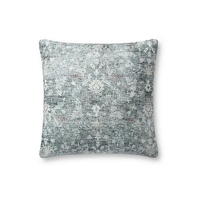 Kirkland's Chris Loves Julia X Loloi Blue Vintage Pillow In Gray