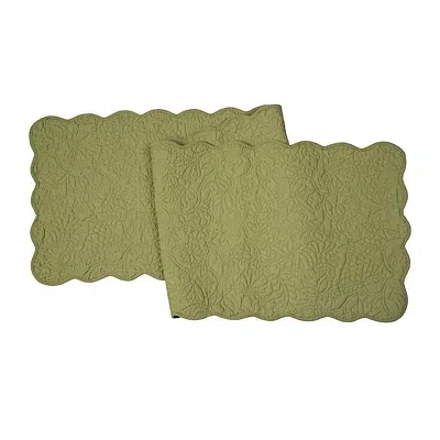 Kirkland's Christiana Sweet Pea Green Table Runner
