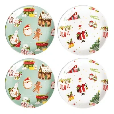 Kirkland's Christmas Cookies Ceramic Plates In Multi