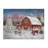 Kirkland's Christmas Cozy Barn Canvas Art Print In Multi