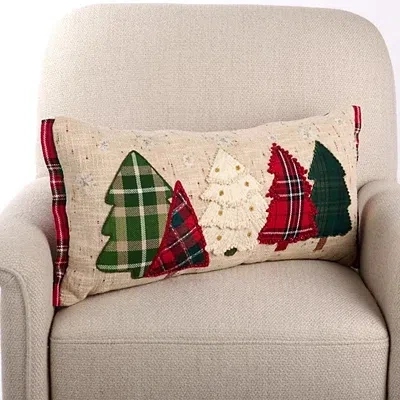 Kirkland's Christmas Trees Lumbar Pillow In Multi