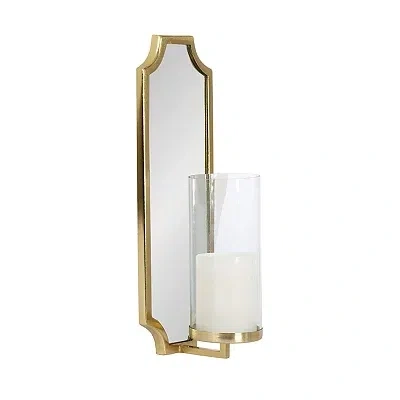 Kirkland's Ciel Gold Mirrored Pillar Candle Sconce