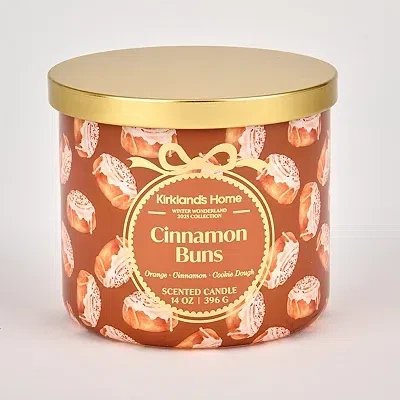 Kirkland's Cinnamon Buns 3-wick Jar Candle In Brown