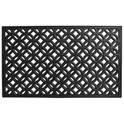 Kirkland's Circles Rubber Doormat In Black