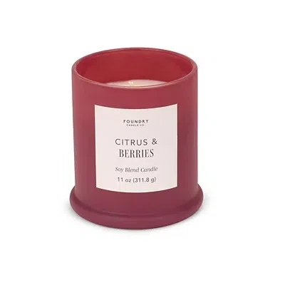 Kirkland's Citrus And Berries 1-wick Jar Candle In Burgundy