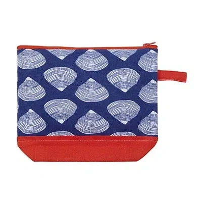 Kirkland's Clamshell Cosmetic Pouch In Blue