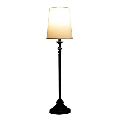 Kirkland's Classic Black Metal Buffet Lamp In White