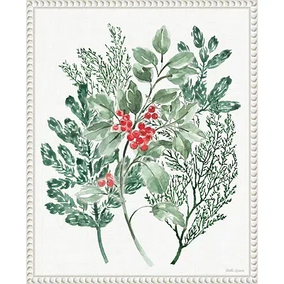 Kirkland's Classic Holly Framed Canvas Art Print In Multi