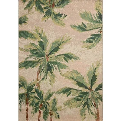 Kirkland's Clay And Green Palm Trees Area Rug In Multi