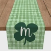 Kirkland's Clover Personalized Monogram Table Runner In Green