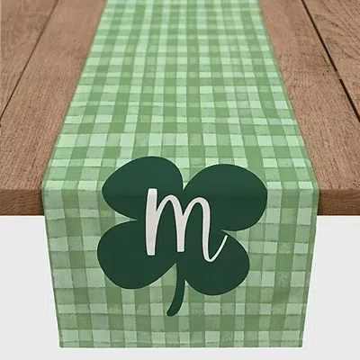 Kirkland's Clover Personalized Monogram Table Runner In Green