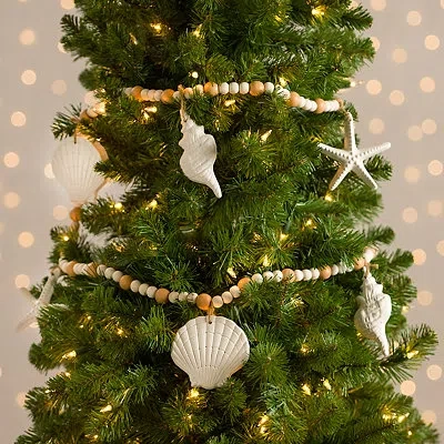 Kirkland's Coastal Beaded Tree Garland In Green