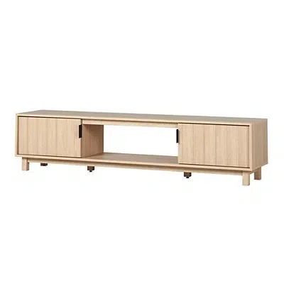 Kirkland's Coastal Oak Fluted 2-door Tv Stand In Brown