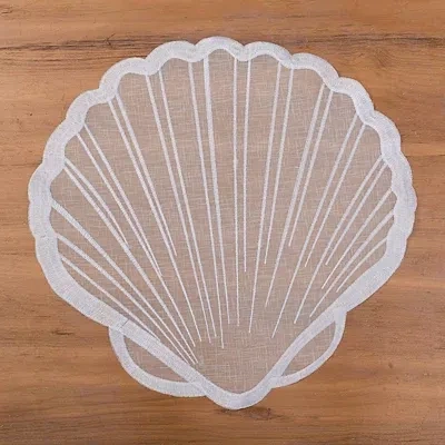 Kirkland's Coastal Shell Shaped Placemats In White