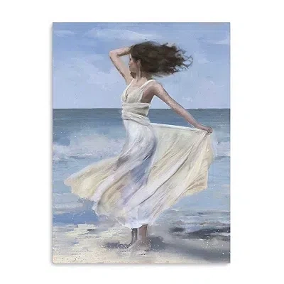 Kirkland's Coastal Woman In Dress Canvas Art Print In Multi