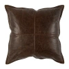 Kirkland's Cocoa Brown Oversized Leather Pillow In Brown