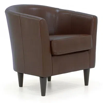 Kirkland's Cognac Faux Leather Winslow Accent Chair In Multi