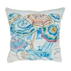 Kirkland's Colorful Beach Umbrellas Outdoor Pillow In Blue