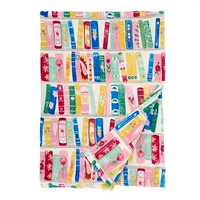 Kirkland's Colorful Bookshelf Plush Throw In Multi