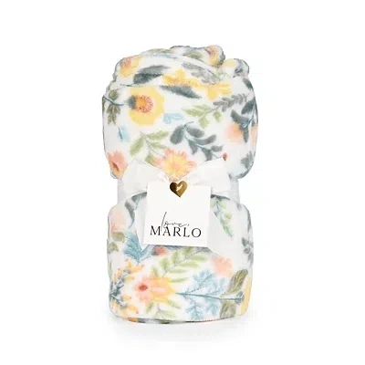 Kirkland's Colorful Floral Print Plush Throw In Multi