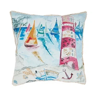 Kirkland's Colorful Lighthouse Outdoor Pillow In Multi