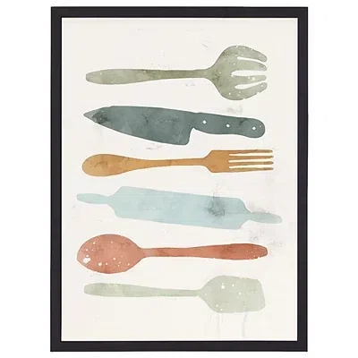 Kirkland's Colorful Utensils Framed Art Print In Multi