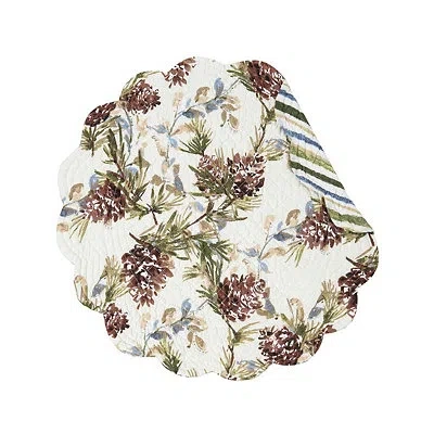 Kirkland's Cooper Pine & Pinecones Round Placemats In Multi