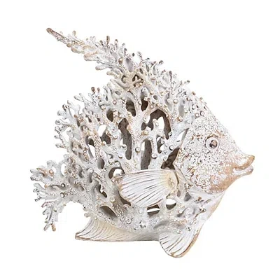 Kirkland's Coral Angelfish Figurine In White